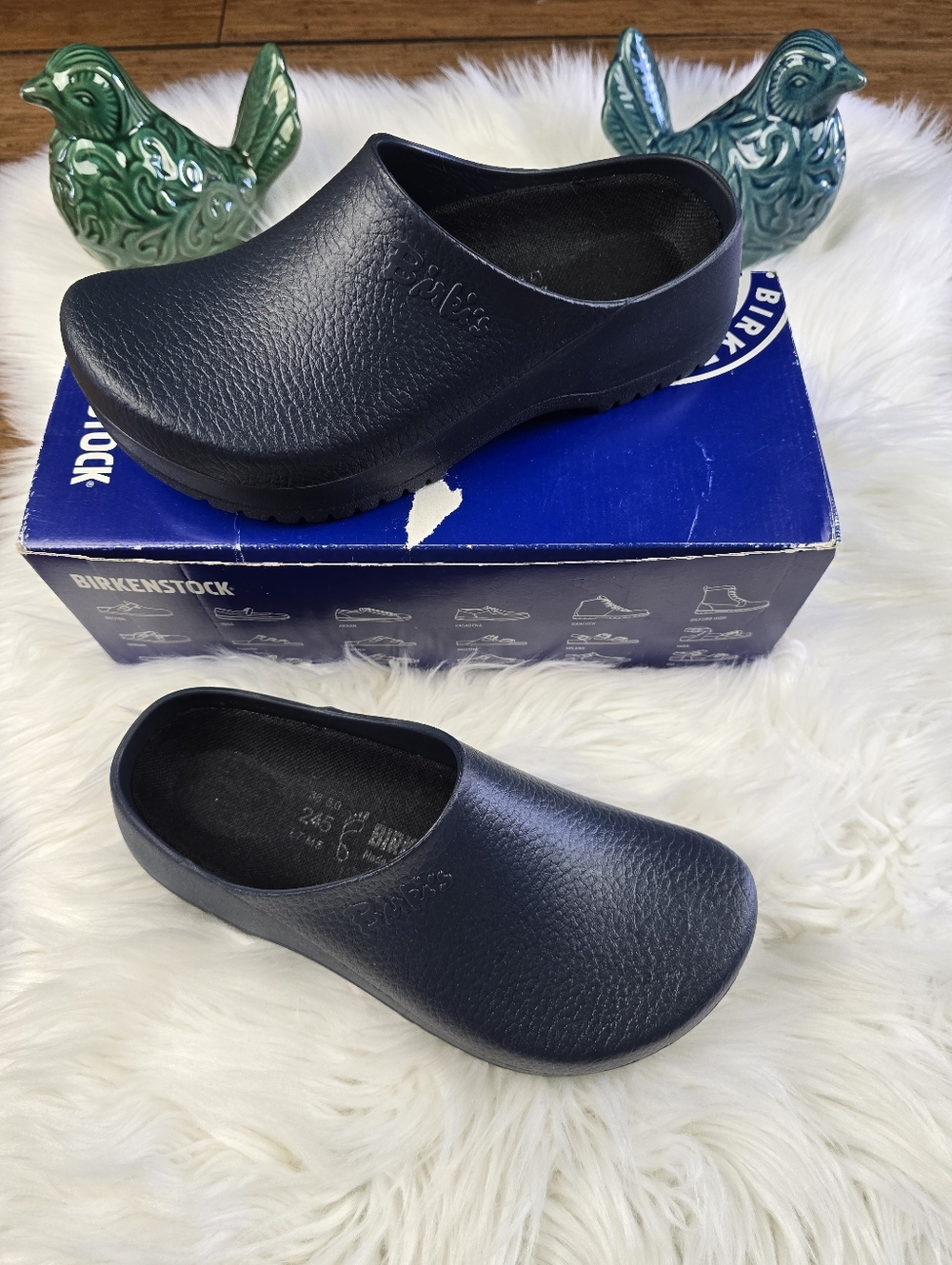Birkenstock Super Birki Blue Clog Slip On 38